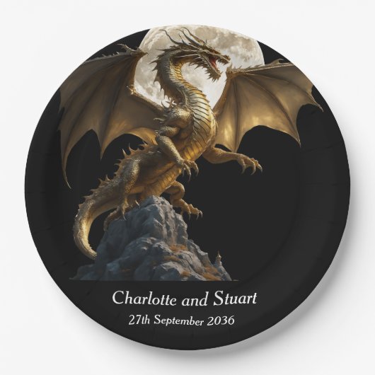 激しいドラゴン育成 ペーパープレート (正面)