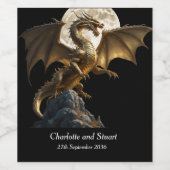 激しいドラゴン育成 ワインラベル (シングルラベル)