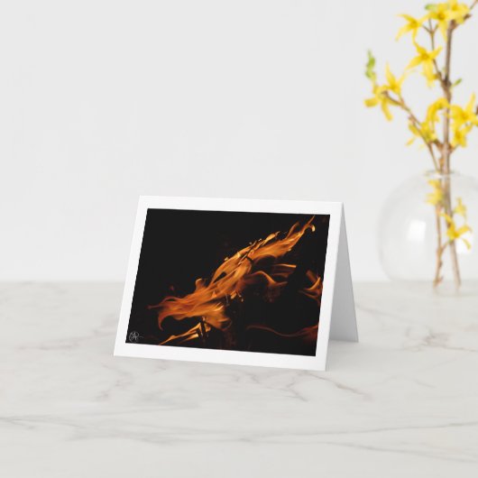 激しいドラゴン カード (黄色い花)