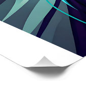 激しいネオンイーグル – 幾何学模様の頭 ポスター (コーナー)