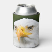激しいハゲの鷲の頭愛国的クーラーボックス 缶クーラー (缶正面)