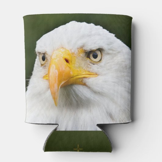 激しいハゲの鷲の頭愛国的クーラーボックス 缶クーラー (裏面)