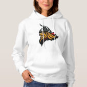 激しいバイキングの戦士の頭のノーズヘルメットと髭 パーカ (正面)