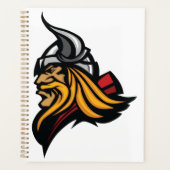 激しいバイキングの戦士の頭のノーズヘルメットと髭 プランナー手帳 (正面)