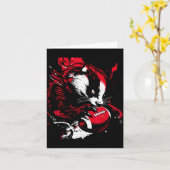 激しいバジャーフットボール愛好家ウィスコンシンゲームデー カード (黄色い花)