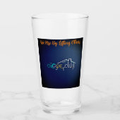 激しいバロック様式のパールフローラアールデコタイル模様 –  タンブラーグラス (正面)