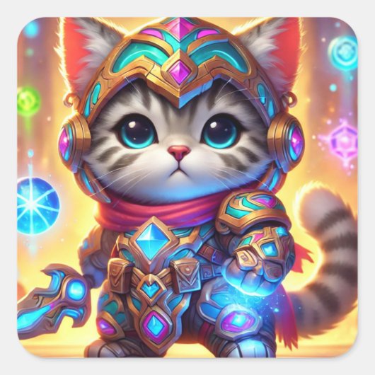 激しいヒゲ：メオウギクの歴代誌 スクエアシール (正面)