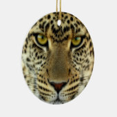 激しいヒョウ セラミックオーナメント (右)