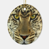 激しいヒョウ セラミックオーナメント (左)