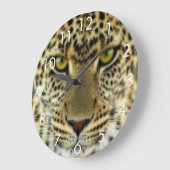 激しいヒョウ ラージ壁時計 (傾斜)