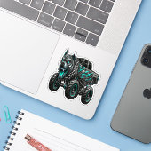 激しいピットブル モンスター トラック シール (ノートパソコンとiPhone)