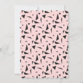 激しいピンクのサメはっきりした動物の第2の誕生日 招待状 (裏面)