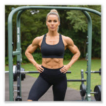 激しいフィットネスクイーン強いPhysique屋外ジム