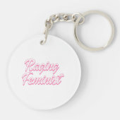 激しいフェミニスト人形 キーホルダー (裏面)