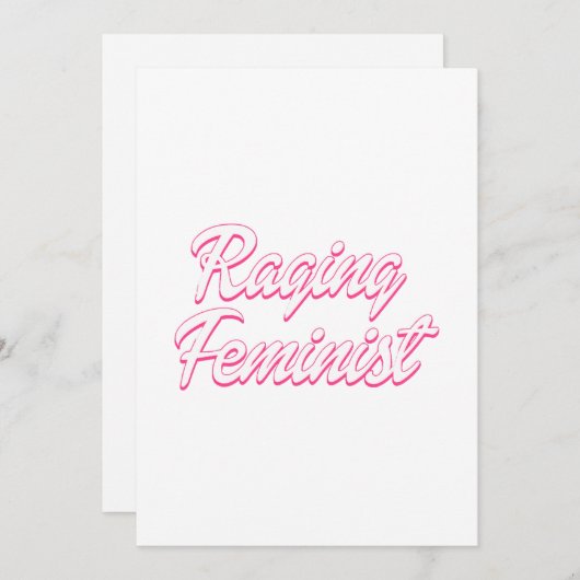 激しいフェミニスト人形 招待状 (正面/裏面)