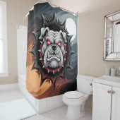 激しいブルドッグシャワーカーテン シャワーカーテン (インサイチュ)