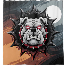 激しいブルドッグシャワーカーテン シャワーカーテン