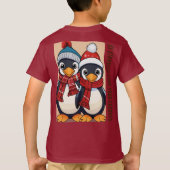 激しいペンギンサムライTシャツ – Tシャツ (裏面)