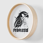 激しいホークヘッドロゴ 壁時計 (傾斜)