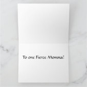 激しいママのライオンの母の日大きいカード カード (内部)