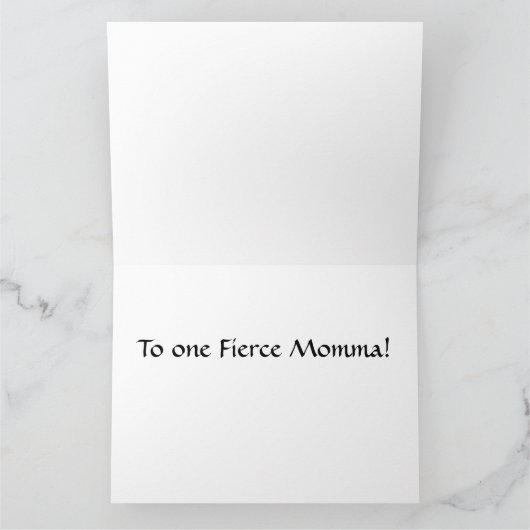 激しいママのライオンの母の日大きいカード カード (内部)