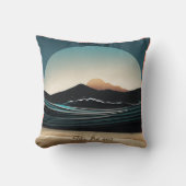 激しいミニマリストMontaビーチ海波形ロゴ –  クッション (正面)