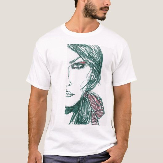 激しいモデル Tシャツ (正面)