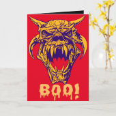 激しいモンスターブハロウィーン怖いデザインカード カード (黄色い花)