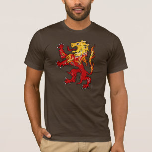 激しいライオンの手がつけられないワイシャツ(暗い) Tシャツ
