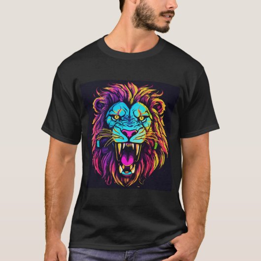 激しいライオンロゴ威厳のあるt-shのご紹介 tシャツ (正面)