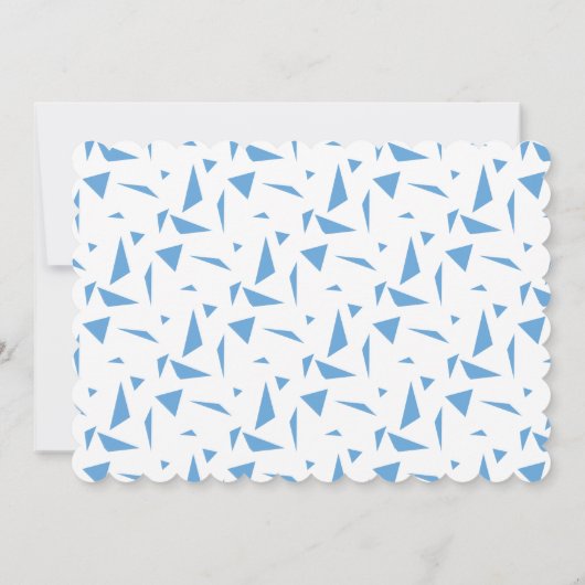 激しいワンシャーク動物第一誕生日 招待状 (裏面)