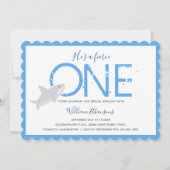 激しいワンシャーク動物第一誕生日 招待状 (正面)