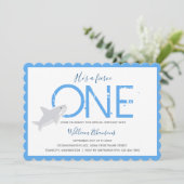 激しいワンシャーク動物第一誕生日 招待状 (スタンド正面)