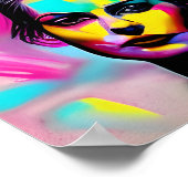 激しい女性グラフィティアートカラフルAIが生成 ポスター (角)