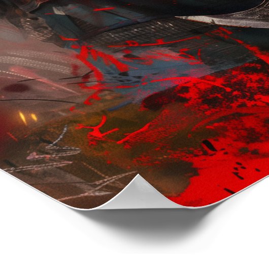 激しい女性バイキング戦士の保持バイキングアックスポス ポスター (角)