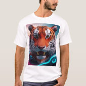 激しい威厳 – 3D Tiger Tシャツ (正面)