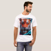 激しい威厳 – 3D Tiger Tシャツ (正面フル)