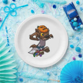 激しい小さな人狼のトリックまたは漫画を扱う ペーパープレート (パーティー)