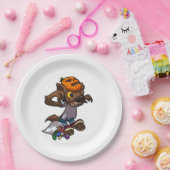 激しい小さな人狼のトリックまたは漫画を扱う ペーパープレート (パーティー)