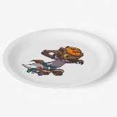 激しい小さな人狼のトリックまたは漫画を扱う ペーパープレート (アングル)