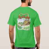 激しい屁の果実の人2のロゴのTシャツ(暗い) Tシャツ (裏面)