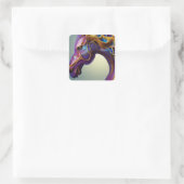 激しい崩壊した宝石の馬頭 スクエアシール (バッグ)