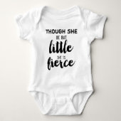 激しい彼女は小さいがハンドレター ベビーボディスーツ (正面)