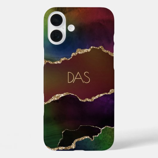 激しい怒り | Dark Moody Rainbow Monogram Case-Mate iPhoneケース (裏面)