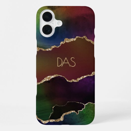 激しい怒り | Dark Moody Rainbow Monogram iPhoneケース (裏面)