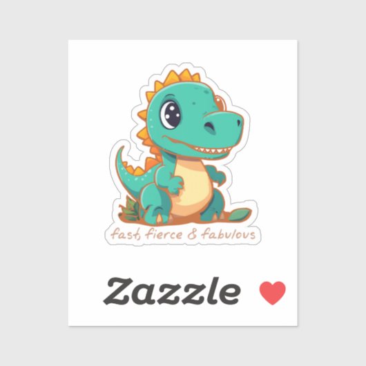 激しい恐竜 シール (シート)