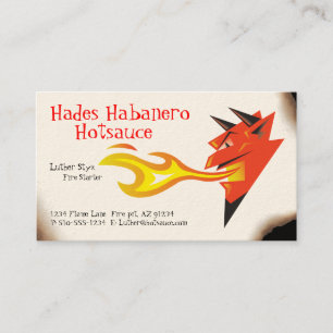 激しい悪魔のHead_Hot Sauce_Spicyの食糧 名刺