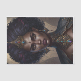 激しい戦士クイーンアフリカ系アメリカ人デコパージュ 薄葉紙