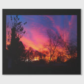 激しい日没の包装紙 ラッピングペーパー (フラット)