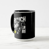 激しい決意 サッカー 猫 アニメ好き スポーツ マグカップ (正面左)